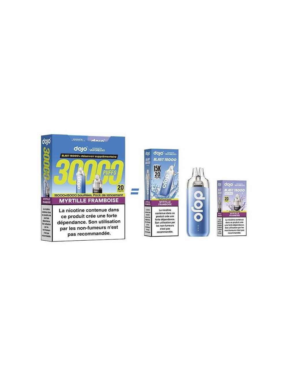 Puff Dojo Blast Bundle 30K Blaubeere Himbeere - Dojo von Vaporesso