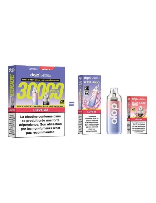 Puff Dojo Blast Paket 30K Love66 - Vaporesso'dan Dojo