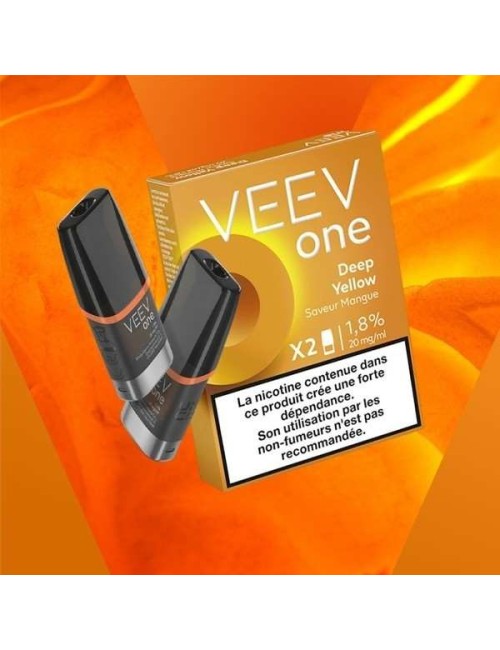 2'li Paket önceden doldurulmuş Veev One Deep Yellow Mango Podlar