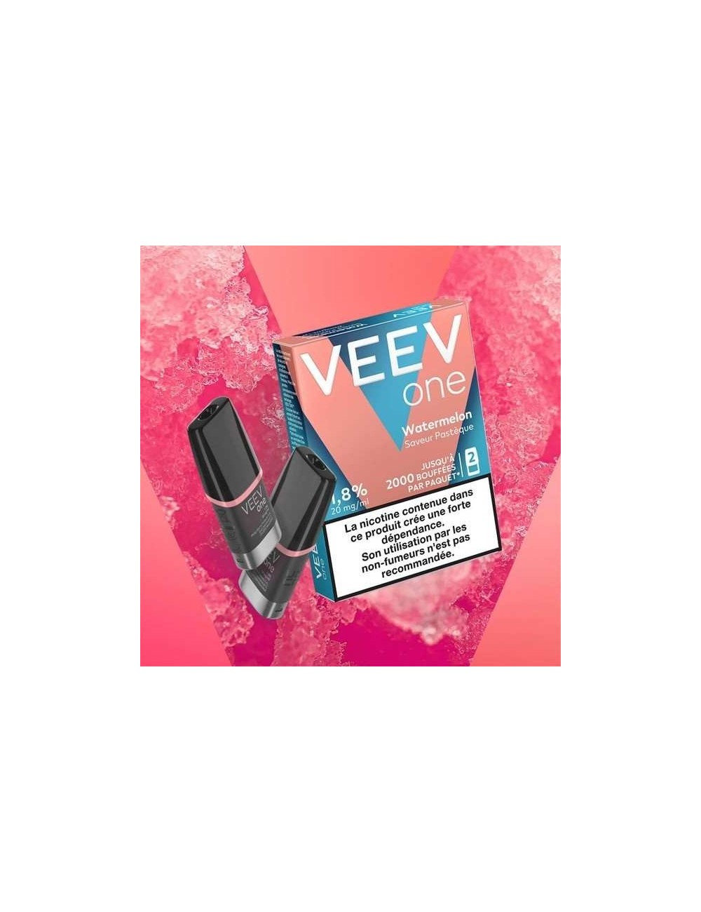 2'li Paket önceden doldurulmuş Veev One Karpuz Podları - Karpuz aromalı