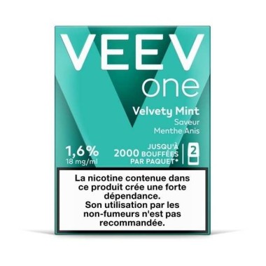 2 Önceden Doldurulmuş Pod Veev One Velvety Mint Nane-Anason Aroması