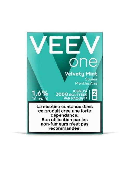 2 Önceden Doldurulmuş Pod Veev One Velvety Mint Nane-Anason Aroması
