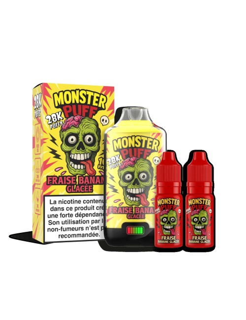 Puff Monster Puff 28k Donmuş Çilek-Muz