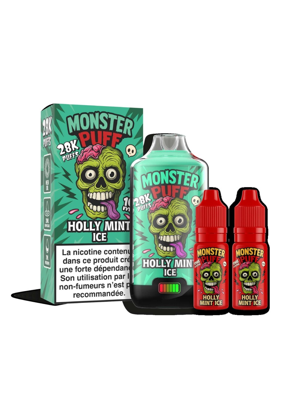 Puff Monster Puff 28k Çoban Püskülü Naneli Buz