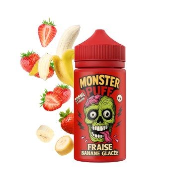 E-Liquid Monster Puff 200ml Dondurulmuş Çilek-Muz