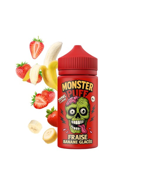 E-Liquid Monster Puff 200ml Dondurulmuş Çilek-Muz