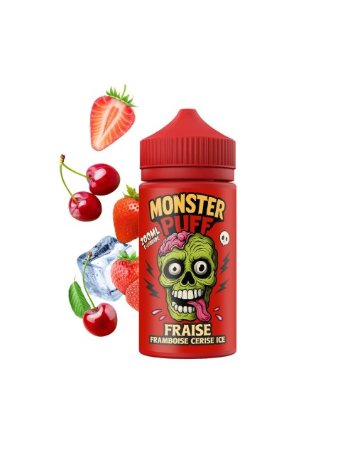 E-Liquid Monster Puff 200ml Çilek Ahududu Kiraz Buz