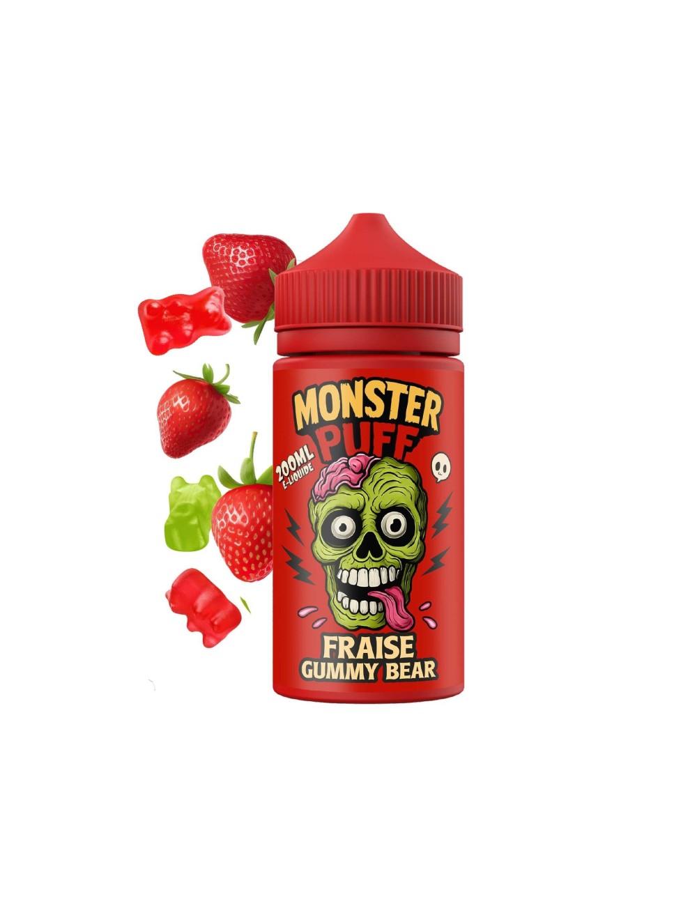 E-Liquid Monster Puff 200ml Çilek Jelibon
