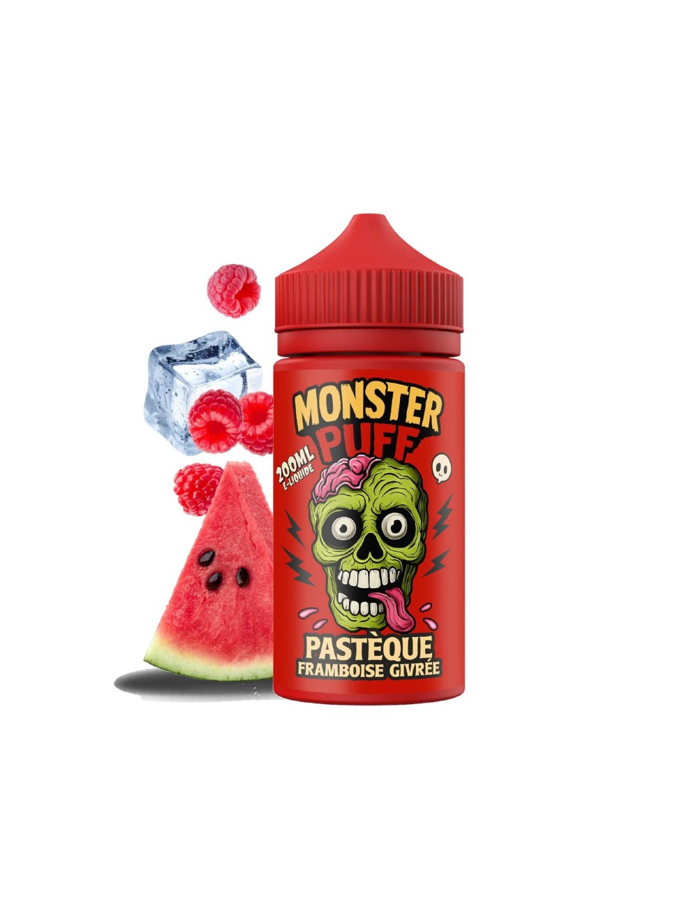 E-Liquid Monster Puff 200ml Dondurulmuş Karpuz-Ahududu