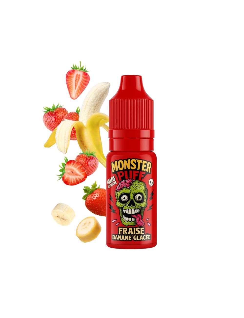 E-Liquid Monster Puff 10ml Dondurulmuş Çilek-Muz