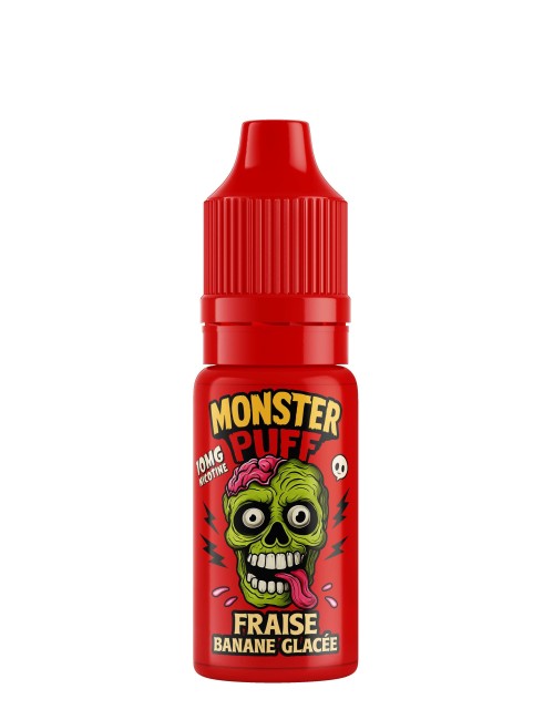 E-Liquid Monster Puff 10ml Dondurulmuş Çilek-Muz