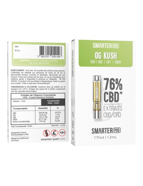 Pod CBD OG Kush Smarter Duo %76 CRD