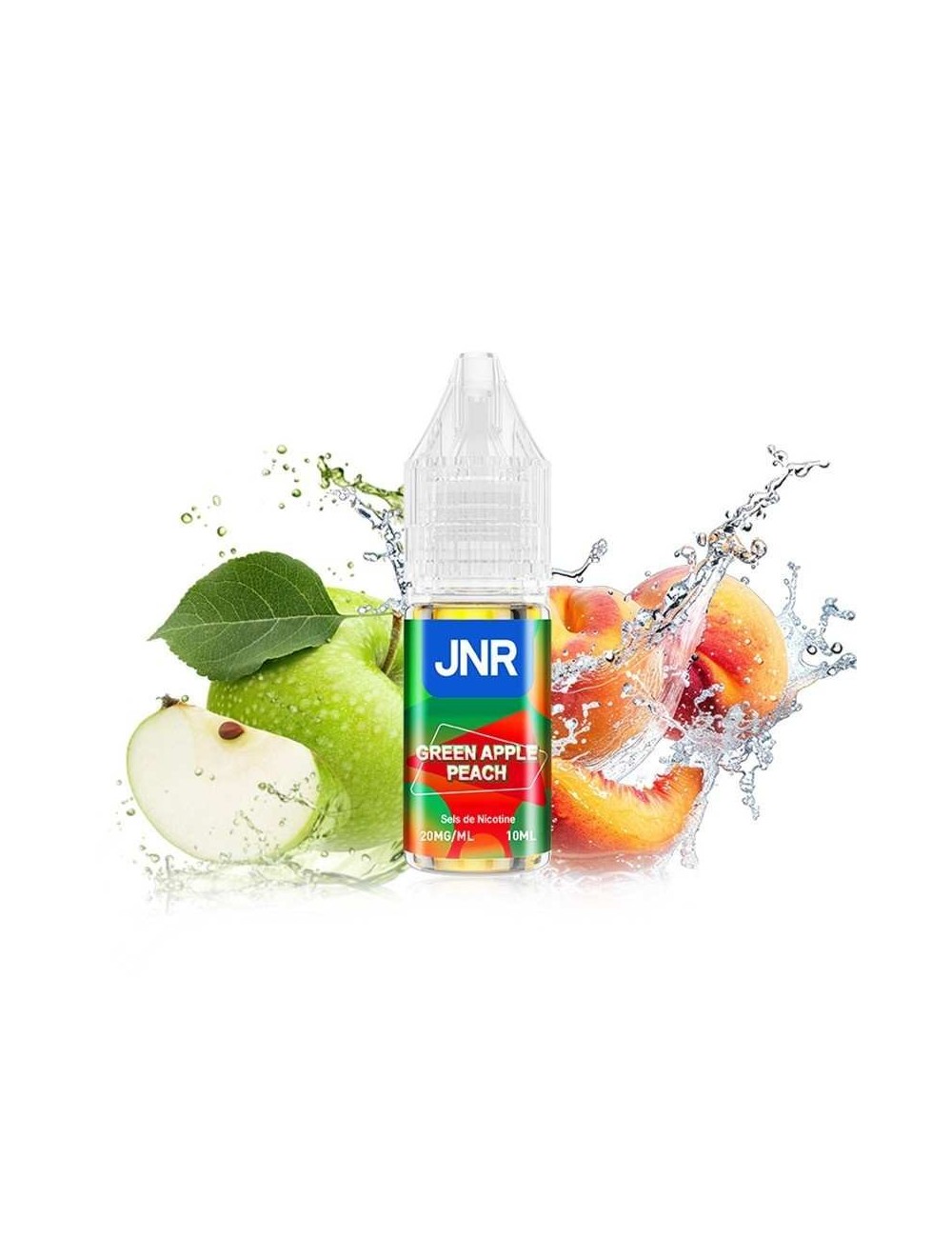 E-Liquid Yeşil Elma Şeftali 10ml JNR Falcon-X Plus - Nikotin Tuzları 20mg
