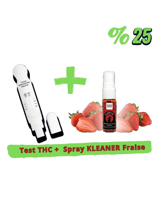 Pack Test THC + Spray KLEANER KLEANTOX Çilek