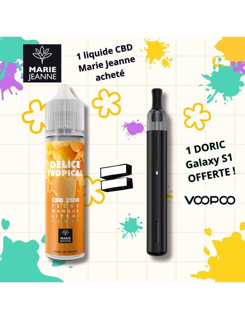 E-Liquid CBD Set Tropikal Lezzet Marie Jeanne + Doric Galaxy S1 Hediye