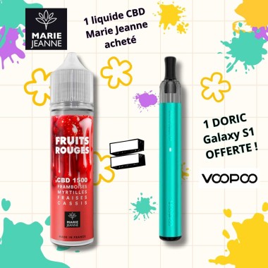 E-Liquid CBD Kırmızı Meyveler Marie Jeanne Paket + Ücretsiz Doric Galaxy S1