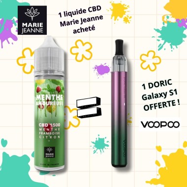 Pack E-Liquid CBD Nane Aşkı Marie Jeanne + Hediye Doric Galaxy S1