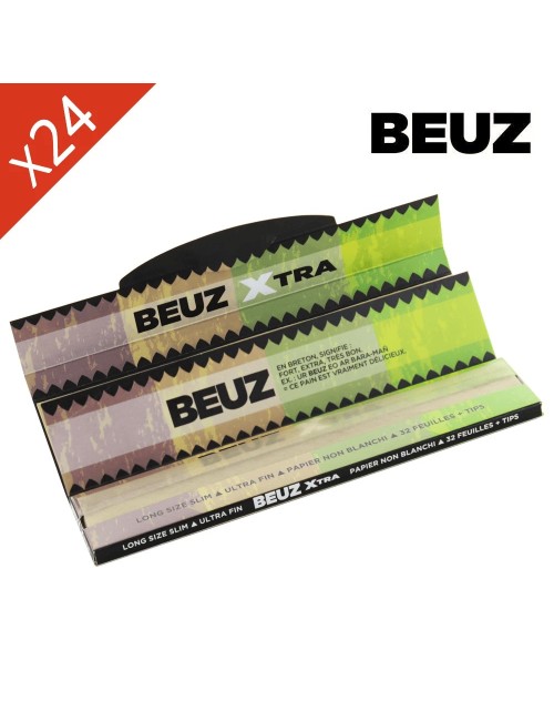 Slim Long Beuz Blättchen 125mm Braun - 24 Heftchen pro Schachtel