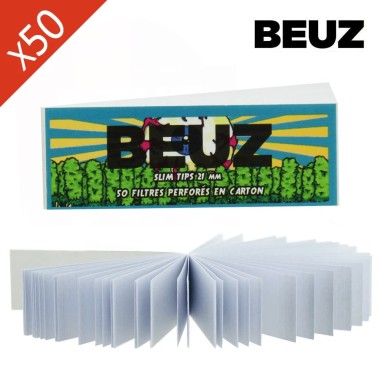 Beuz Slim Skeleton Filtertips 21mm - 50 Heftchen Box