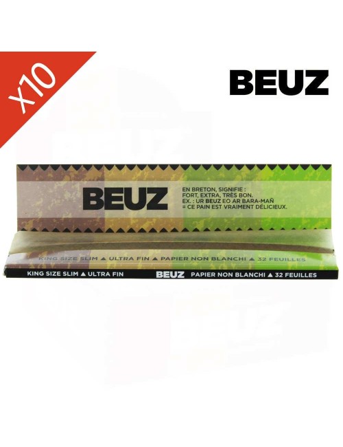 10'lu Paket BEUZ Brown Slim Sigara Kağıdı