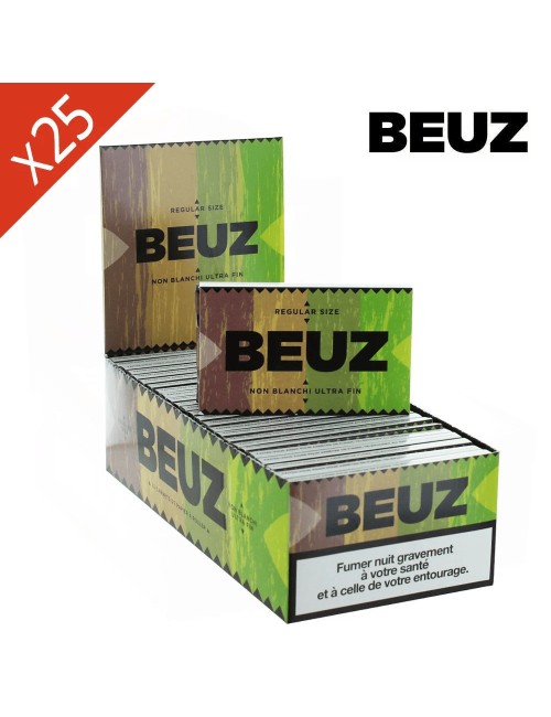 Schachtel mit 25 BEUZ Brown Regular Blättchen-Heftchen