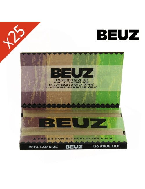 Schachtel mit 25 BEUZ Brown Regular Blättchen-Heftchen