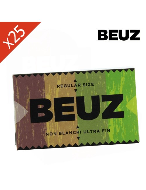 Schachtel mit 25 BEUZ Brown Regular Blättchen-Heftchen