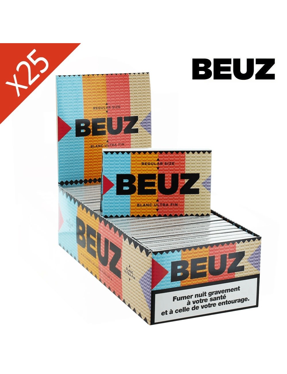 25 adet BEUZ Beyaz Regular Sigara Kağıdı Buklet Paketi