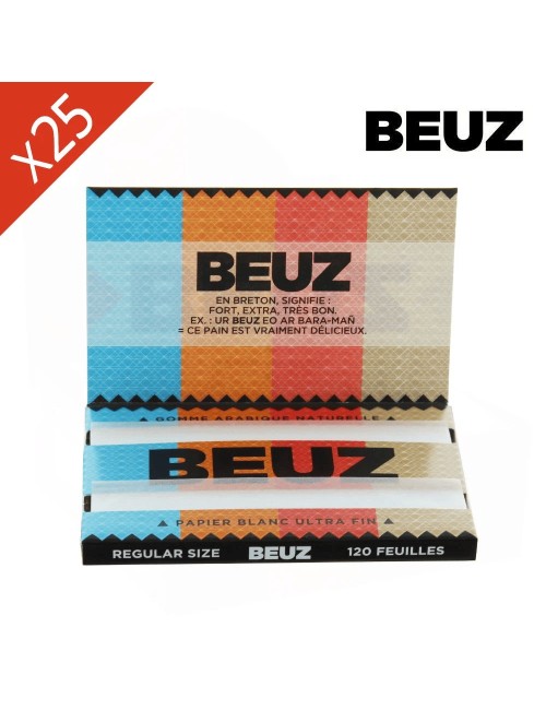 25 adet BEUZ Beyaz Regular Sigara Kağıdı Buklet Paketi