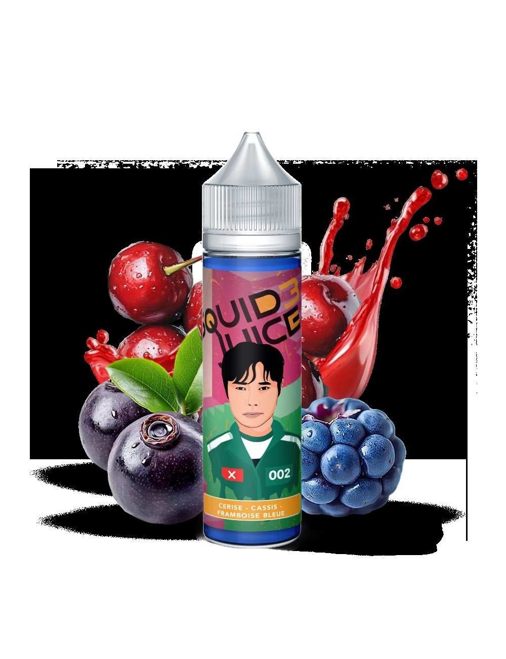 002 Squid Juice 3 - E-Liquid Kiraz-Siyah Frenk Üzümü-Mavi Ahududu 50ml