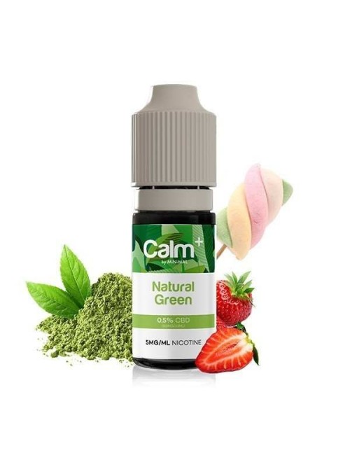 E-Liquid CBD Natural Green 10ml Calm+ FUU - Kenevir Çilek Marshmallow
