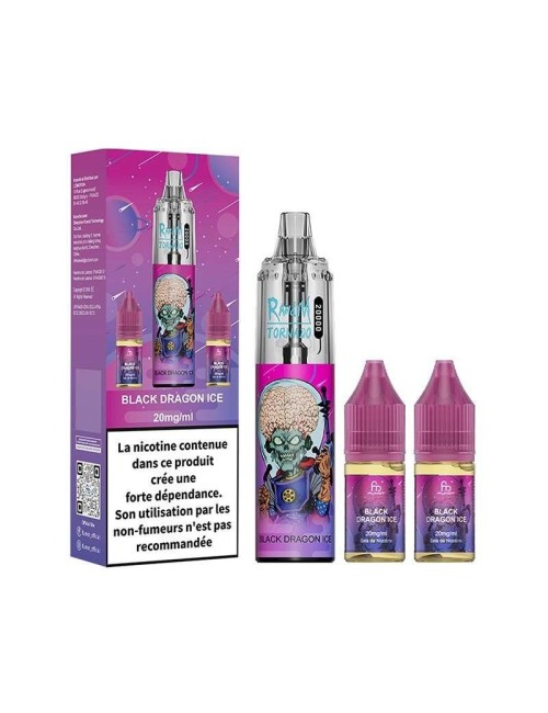 Puff Tornado RandM 20K Siyah Ejderha Buz 850mAh - Fumot