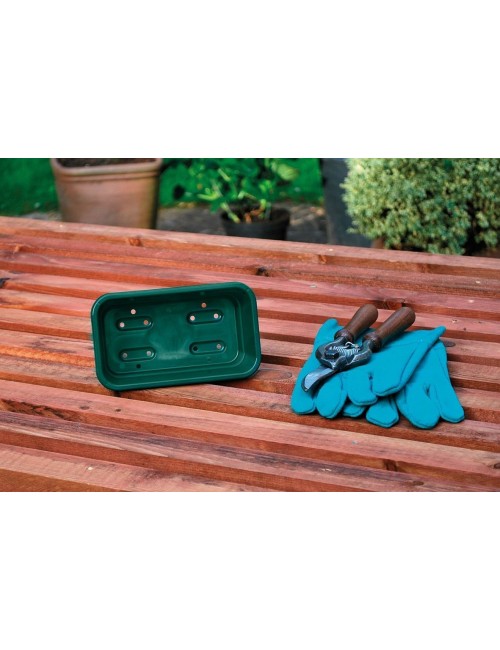 Mini grüne Aussaatschale mit Löchern