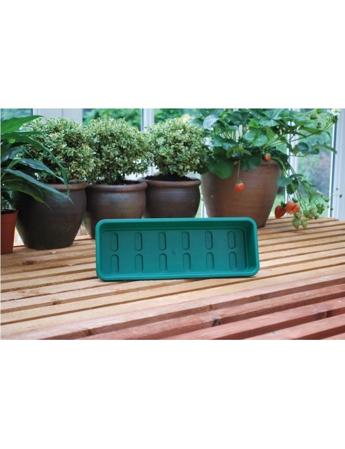 Schmales grünes Gartentablett ohne Löcher