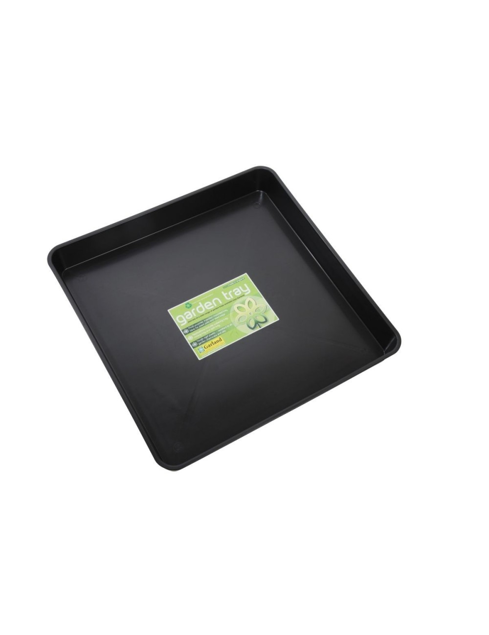 Schwarzes quadratisches Gartentablett