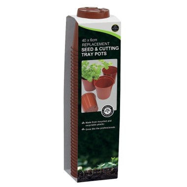 40 Ersatztöpfe für Samen und 6 cm Schneideplatte