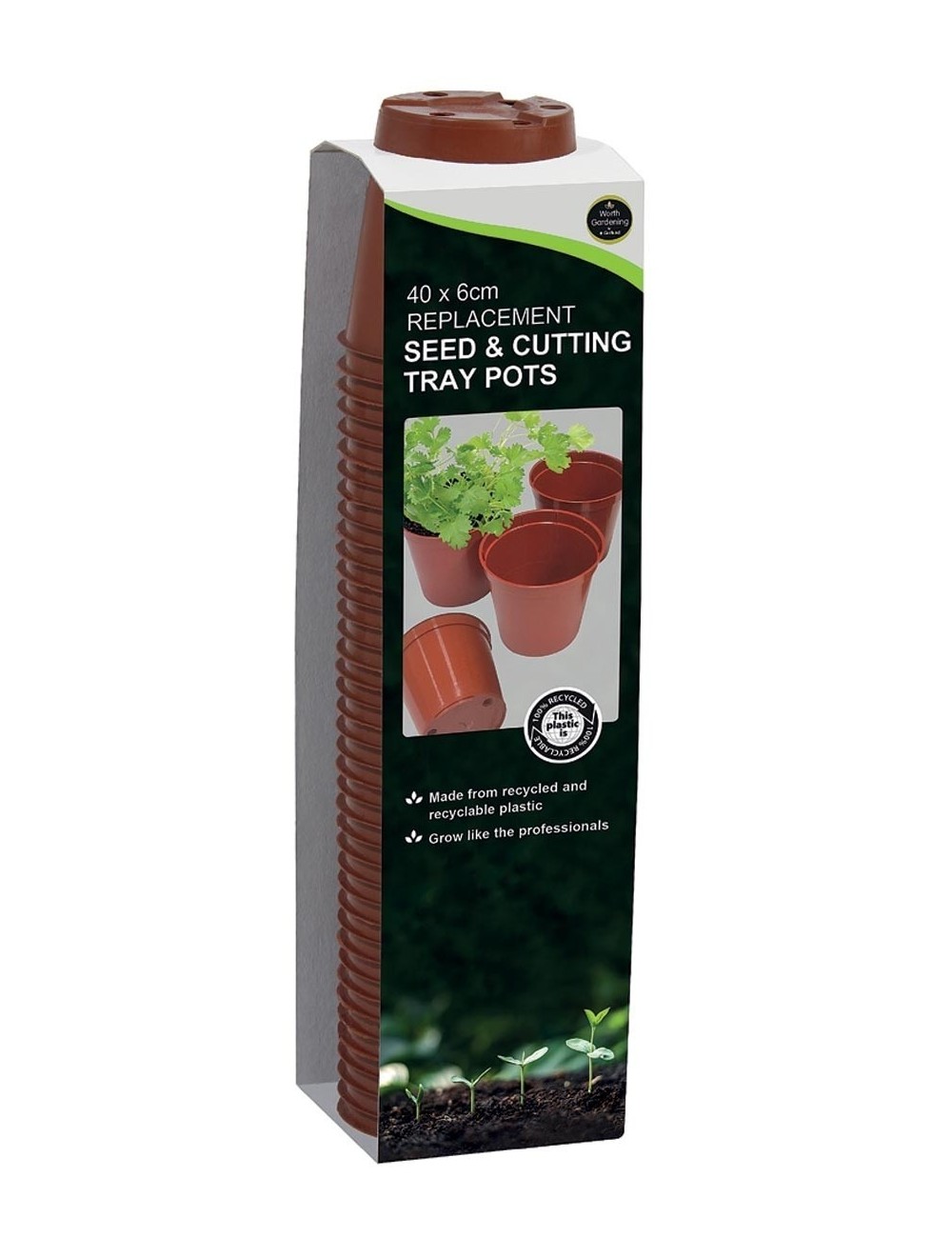 40 Ersatztöpfe für Samen und 6 cm Schneideplatte