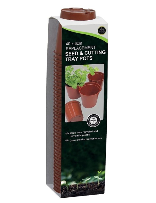 40 Ersatztöpfe für Samen und 6 cm Schneideplatte