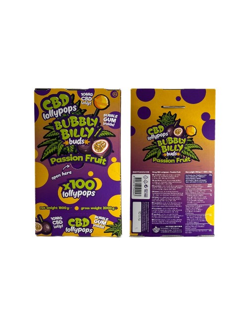 Çarkıfelek Aromalı CBD Lolipop - 100 Adet | BUBBLY BILLY