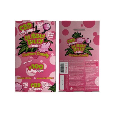 Pamuk Şeker Aromalı CBD Lolipop - 100 Adet | BUBBLY BILLY
