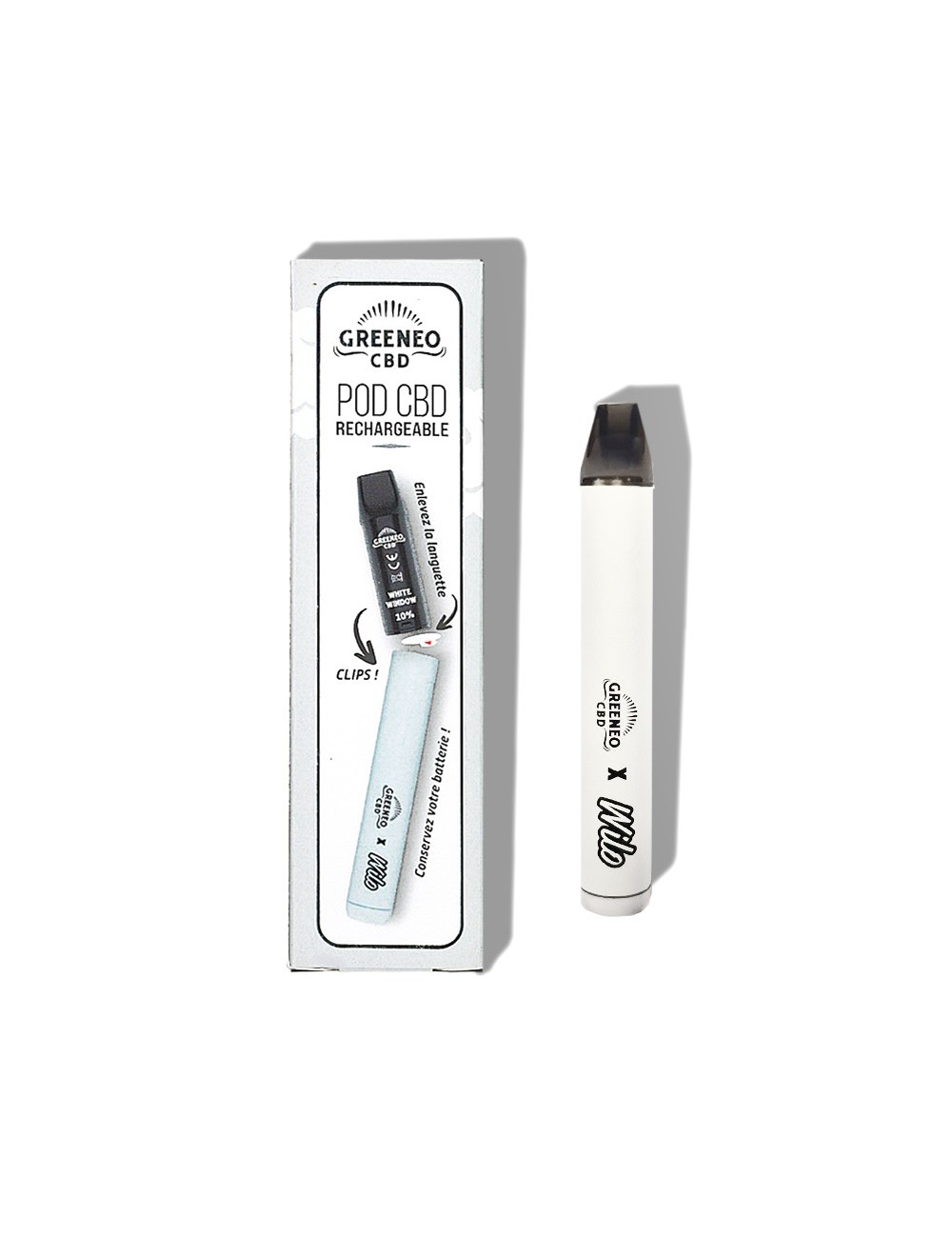 CBD Vape Pen %10 White Window | GREENEO nikotinsiz
