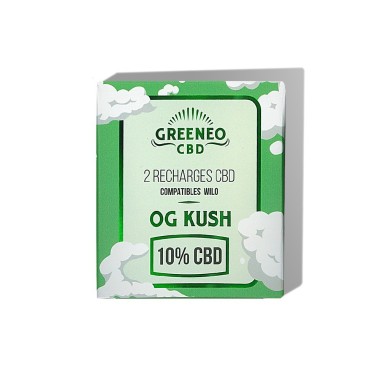 E-Liquid CBD Kartuşu %10 OG Kush - 2 Adet | GREENEO nikotinsiz