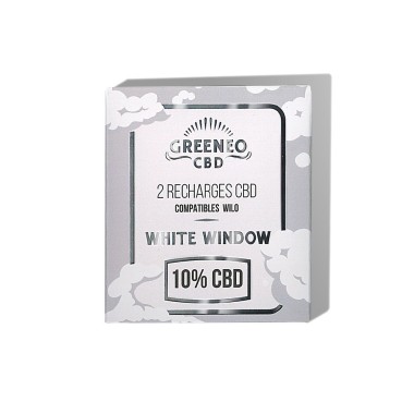CBD E-Liquid Kartuşu %10 White Window - 2 Adet | GREENEO nikotinsiz