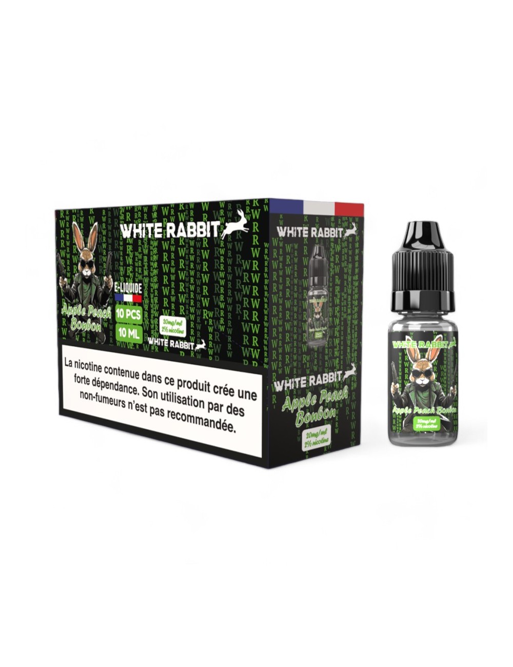 E-Liquid White Rabbit %2 Elma-Şeftali Şekeri 10ml