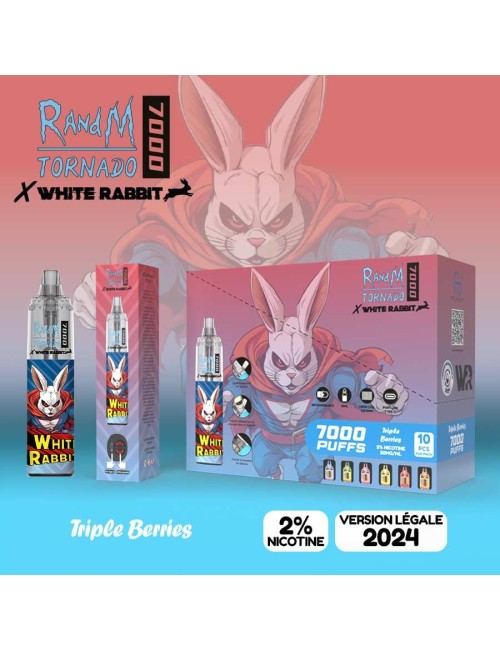 Puff White Rabbit x RandM Tornado 7000 Üçlü Meyve