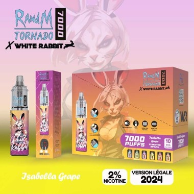 White Rabbit x RandM Tornado 7000 Isabella Üzüm
