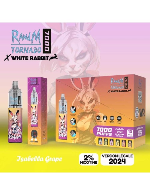 White Rabbit x RandM Tornado 7000 Isabella Üzüm