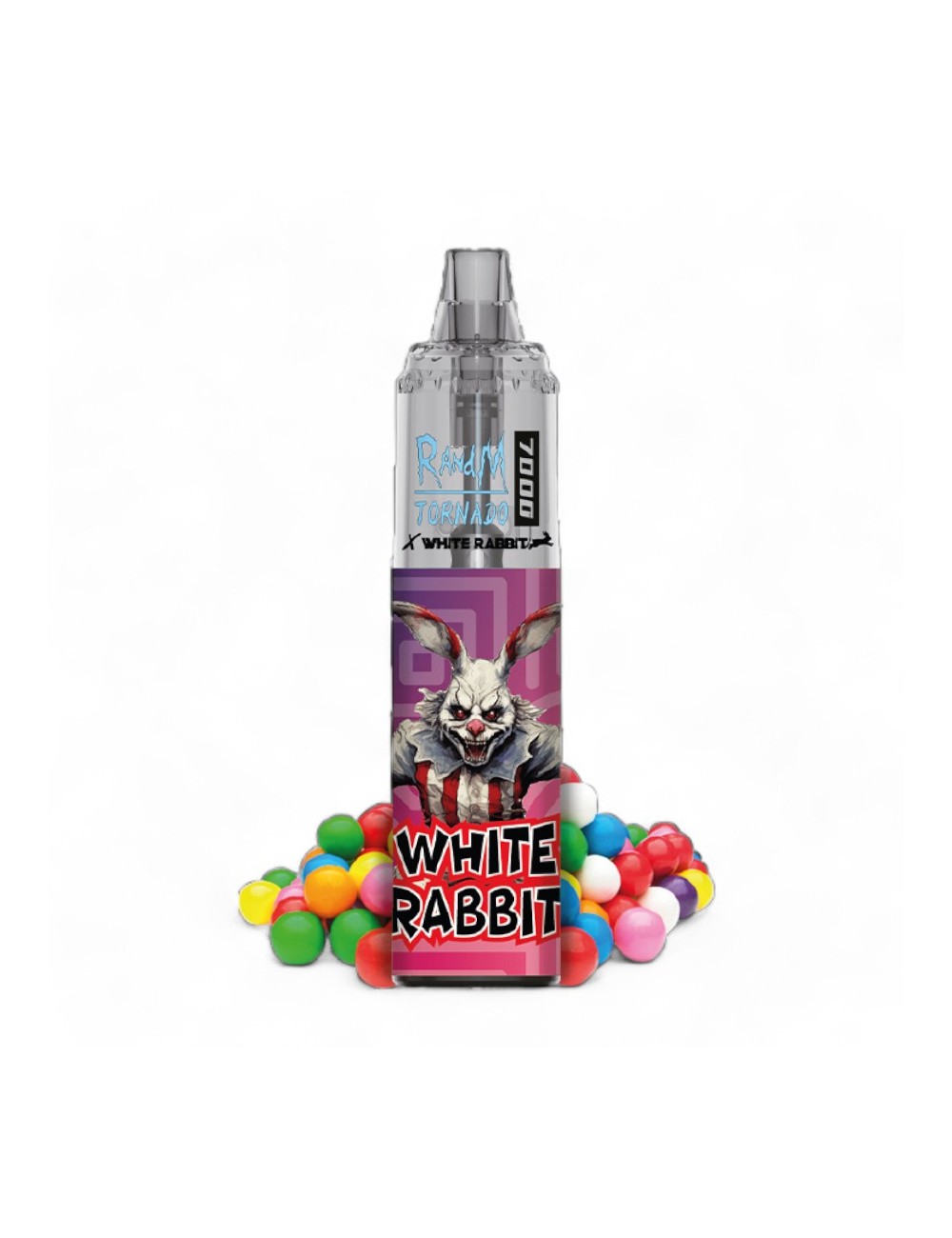 WHITE RABBIT x RandM TORNADO 7000 Çarkıfelek Meyvesi-Sakız