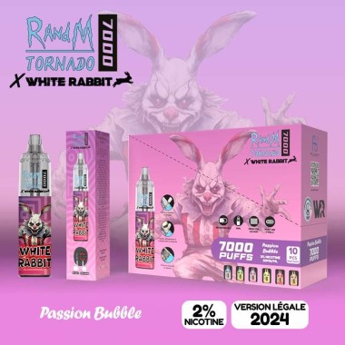 WHITE RABBIT x RandM TORNADO 7000 Çarkıfelek Meyvesi-Sakız