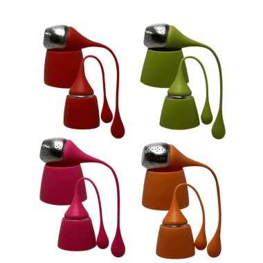 Silikon ve Paslanmaz Çelikten Çay Süzgeci